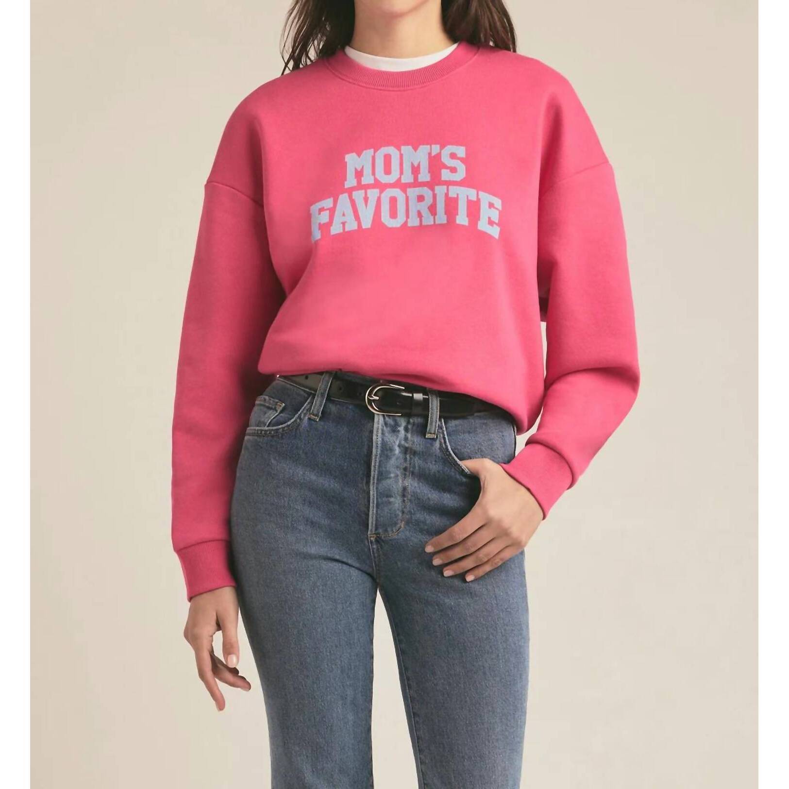 New Favorite Daughter Mom's Favorite Sweatshirt In Beetroot Purple